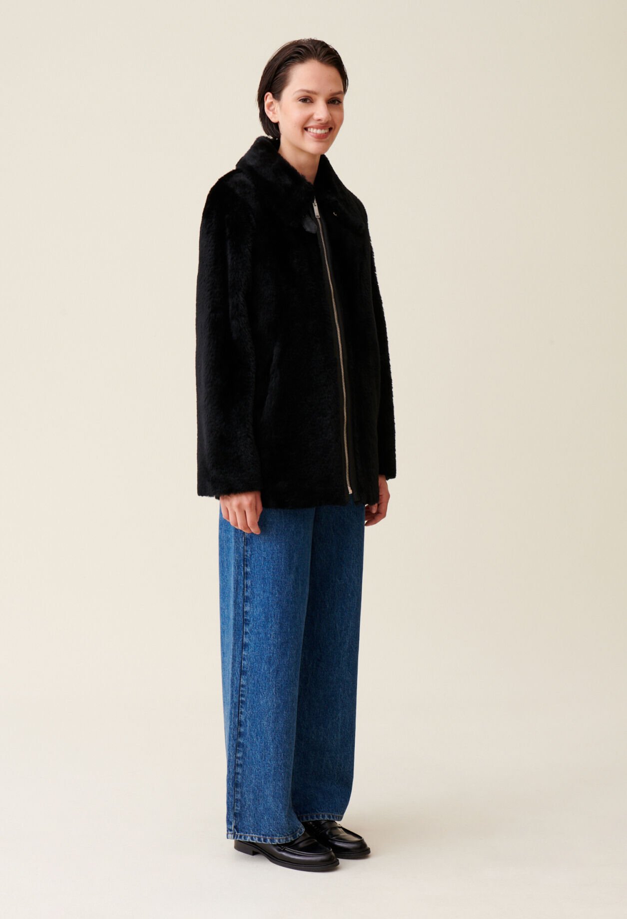 Mantel mit Reißverschluss