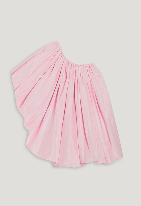 Kurzes asymmetrisches Kleid Blush