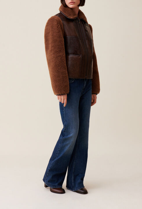 Kurze zweifarbige Jacke