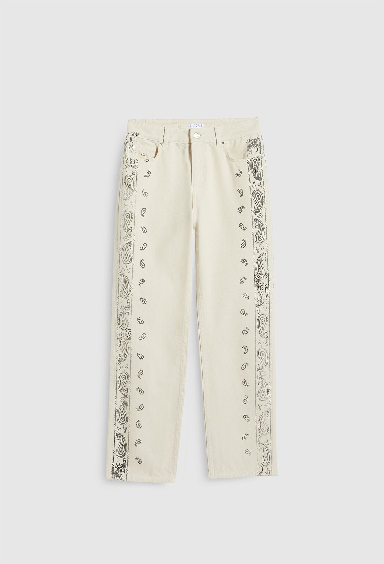Wassersparende bedruckte Straight-Jeans