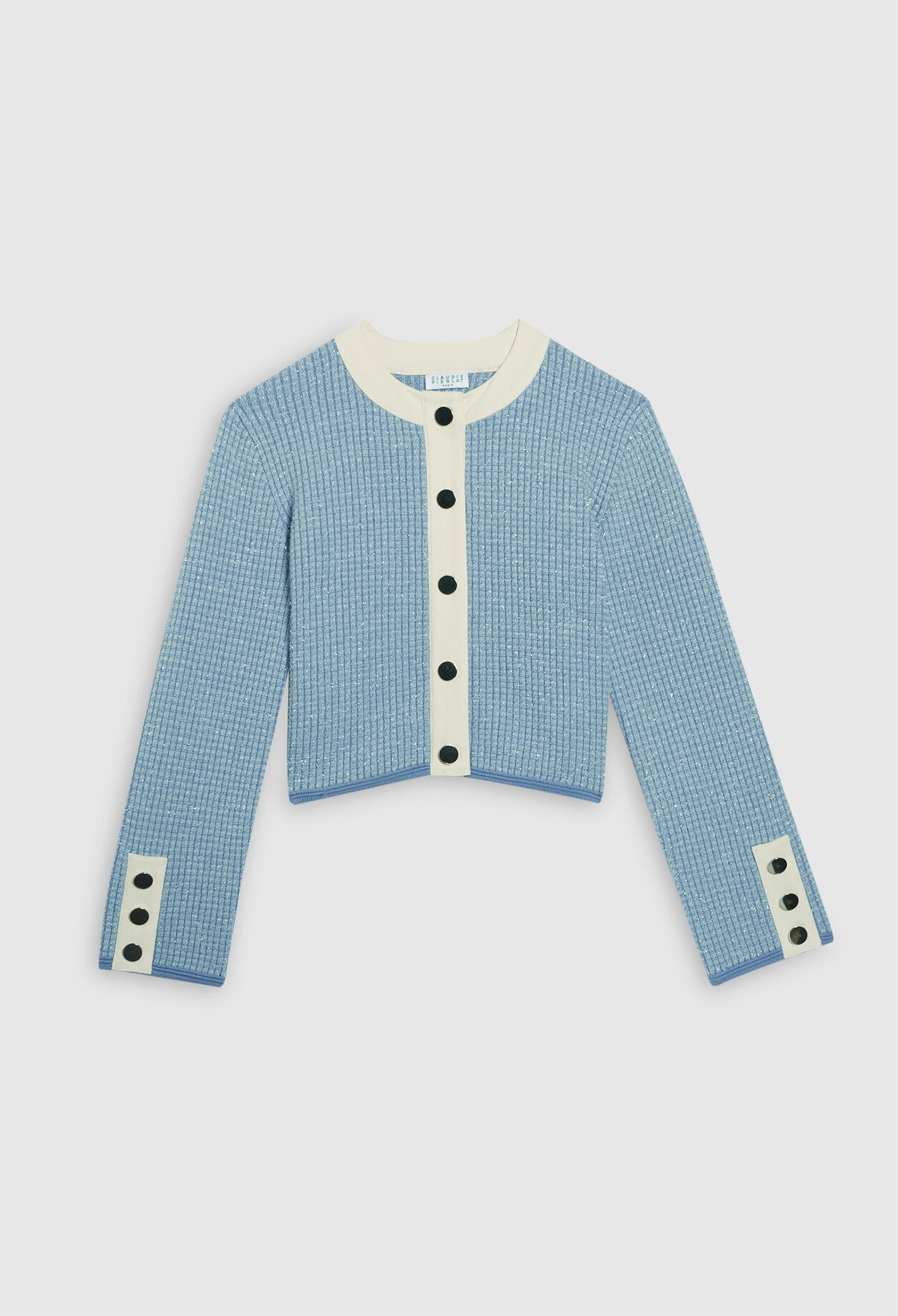 Cardigan in Tweed-Optik