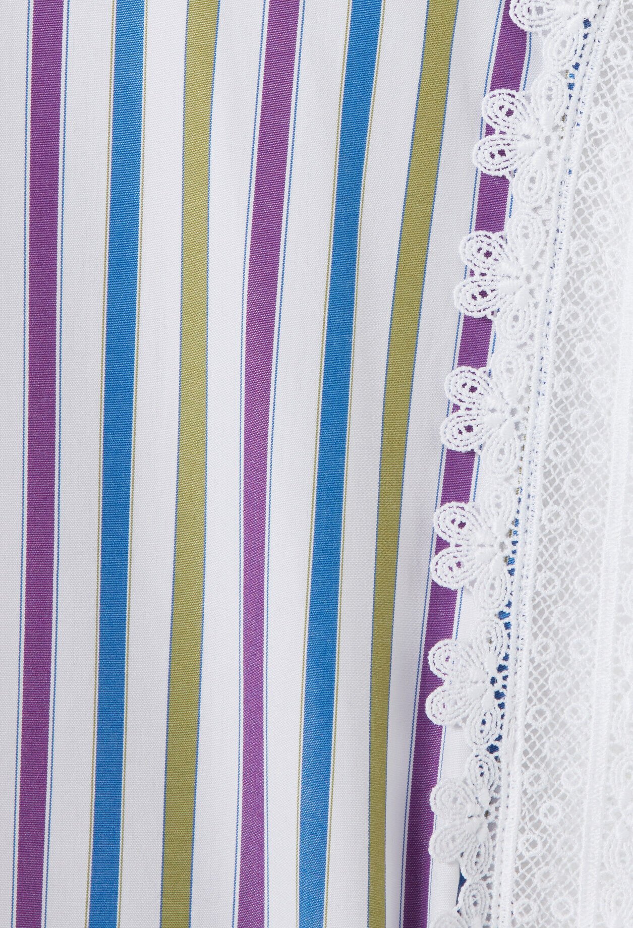 Gestreifte Bluse mit Spitze