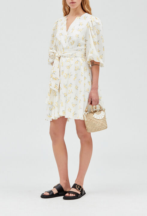 Kurzes Wickelkleid, Mimose