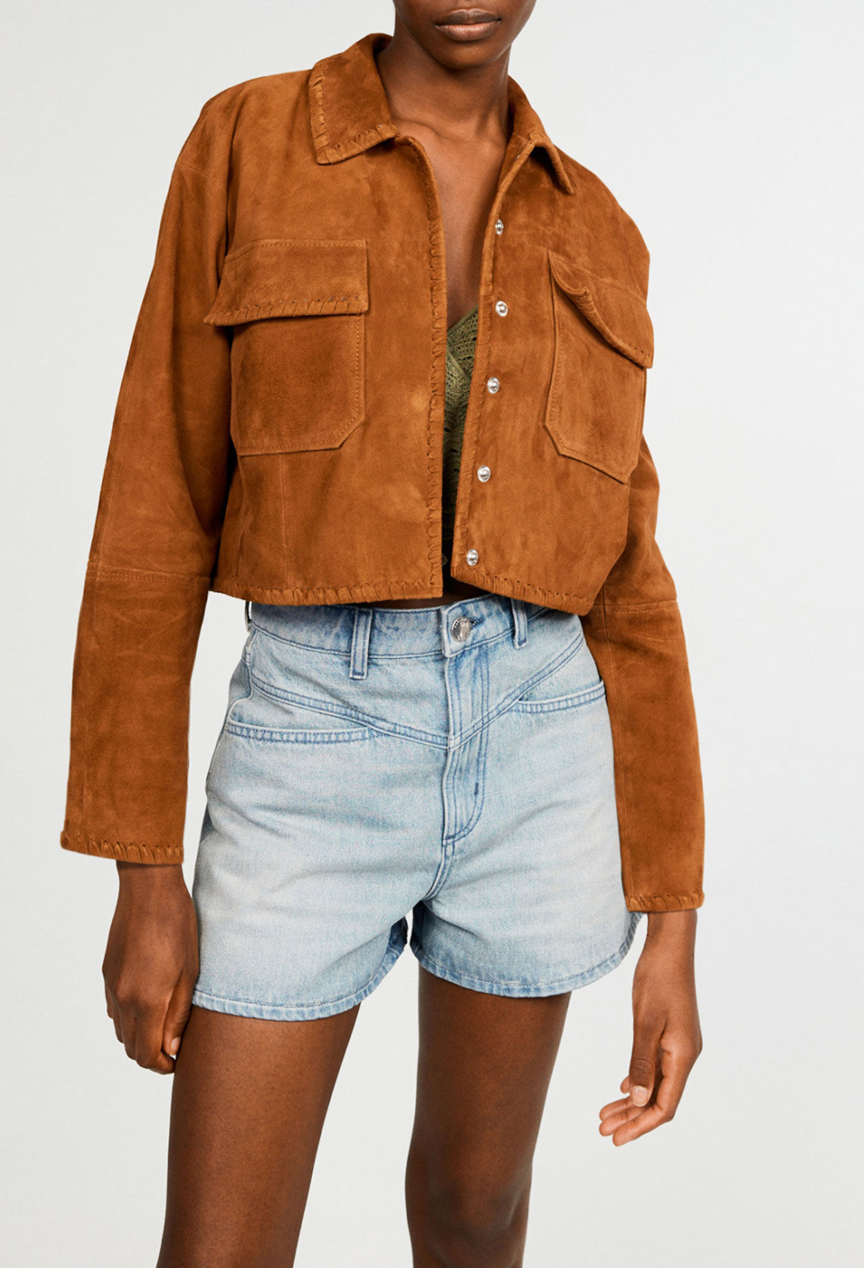 Blouson aus umweltfreundlichem Wildleder