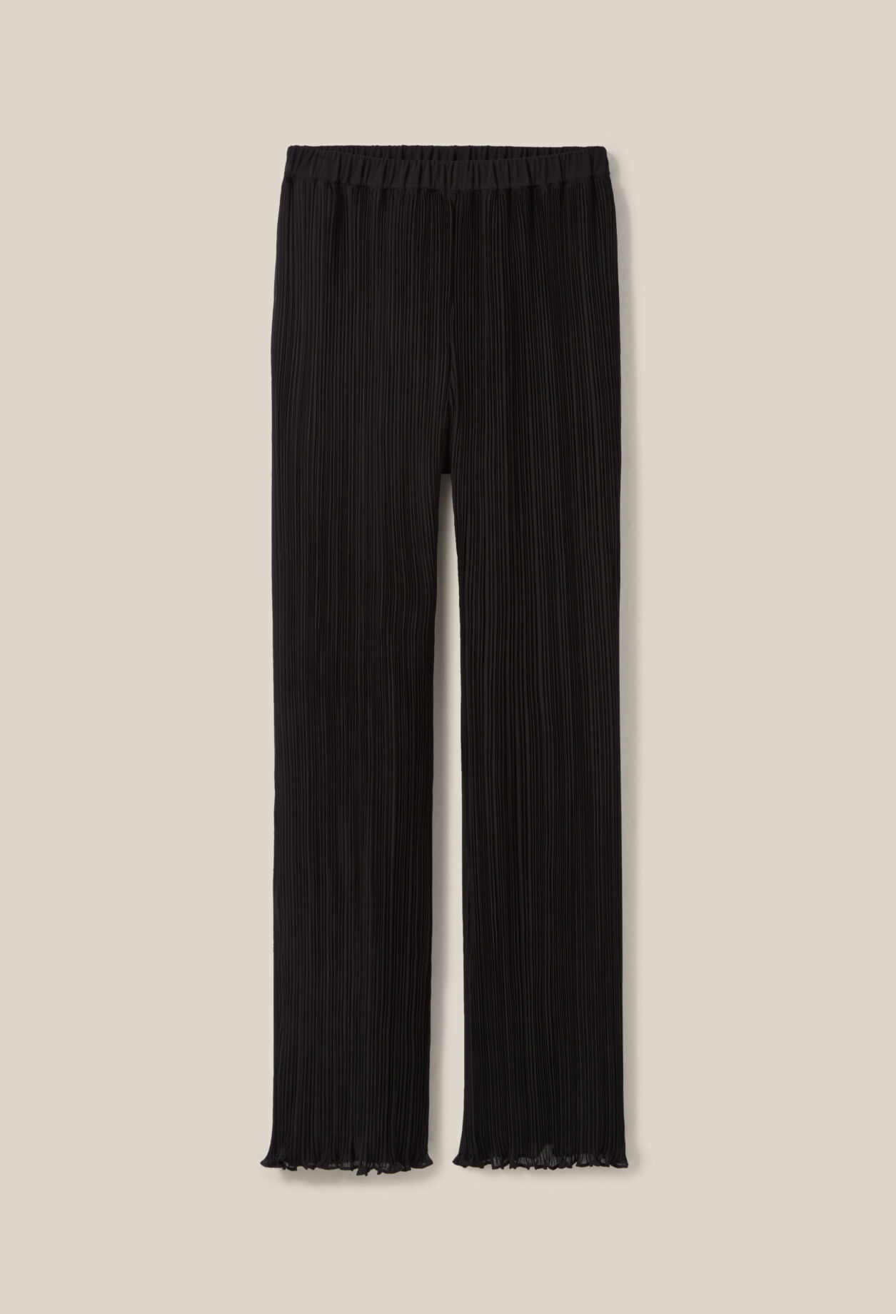 Plissierte Hose mit Volant