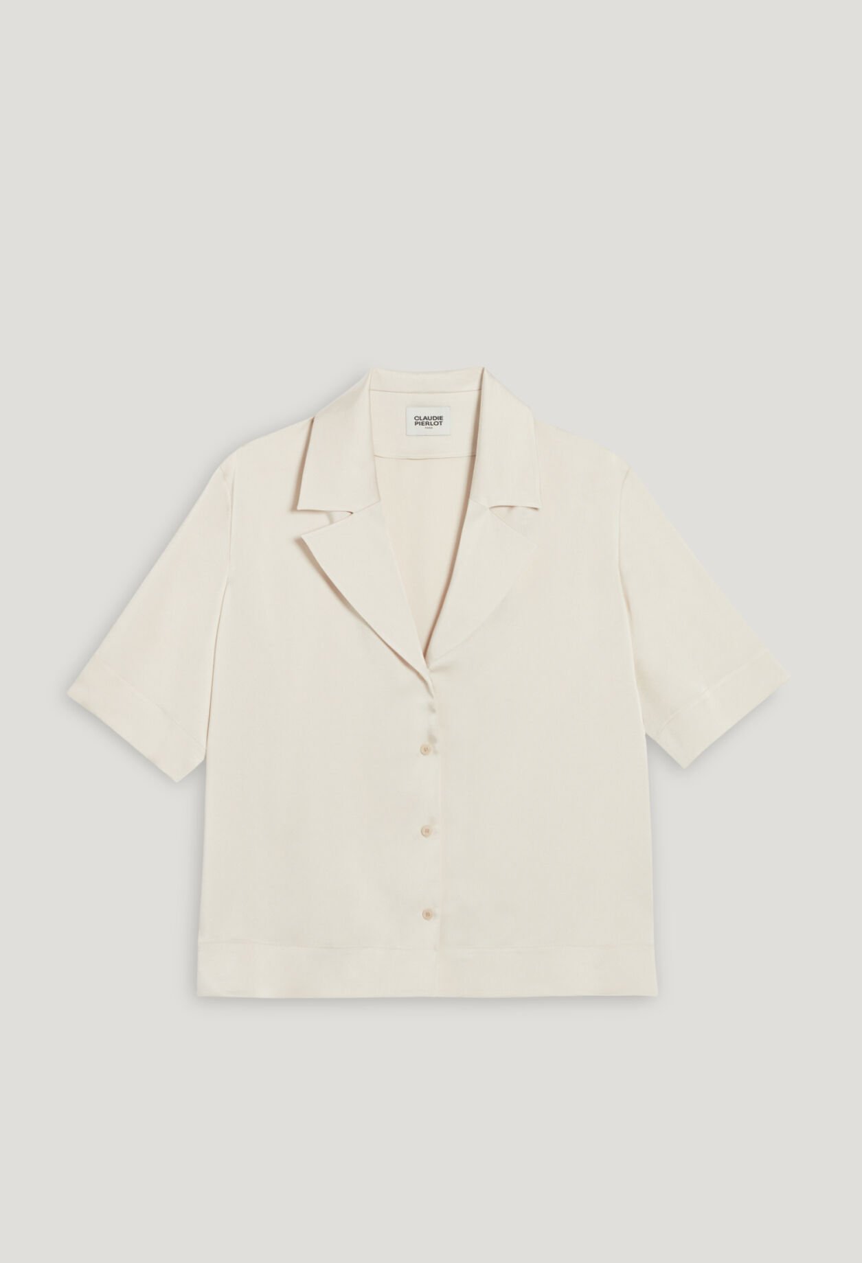 Fließende, kurzärmelige Hemdbluse