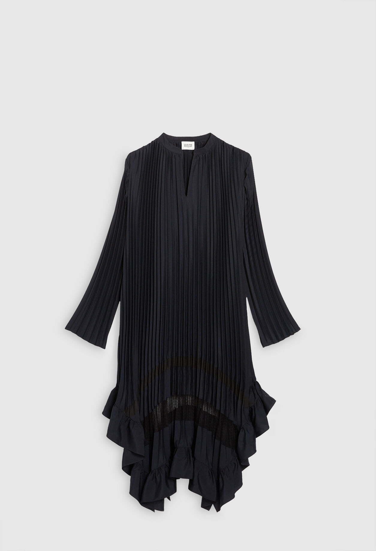 Plissee-Kleid mit Volants