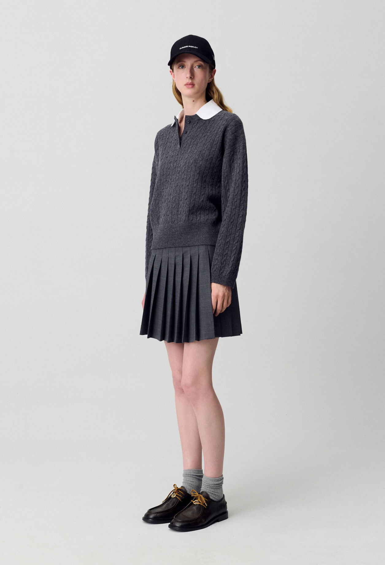Pullover mit Bubikragen