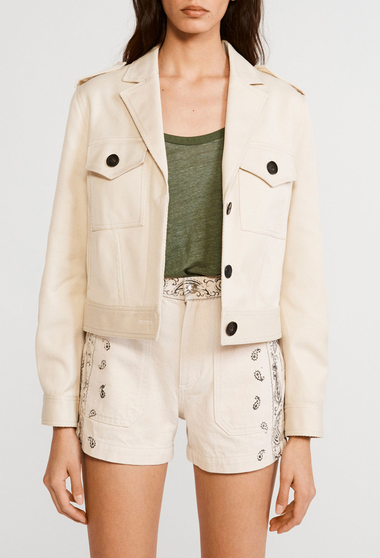 Jacke im Blouson-Stil aus Bio-Baumwolle