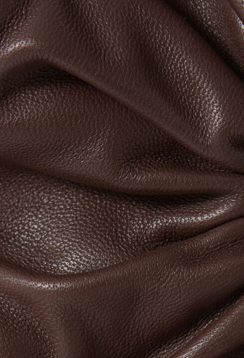 Leder-Scrunchie mit Ziernaht