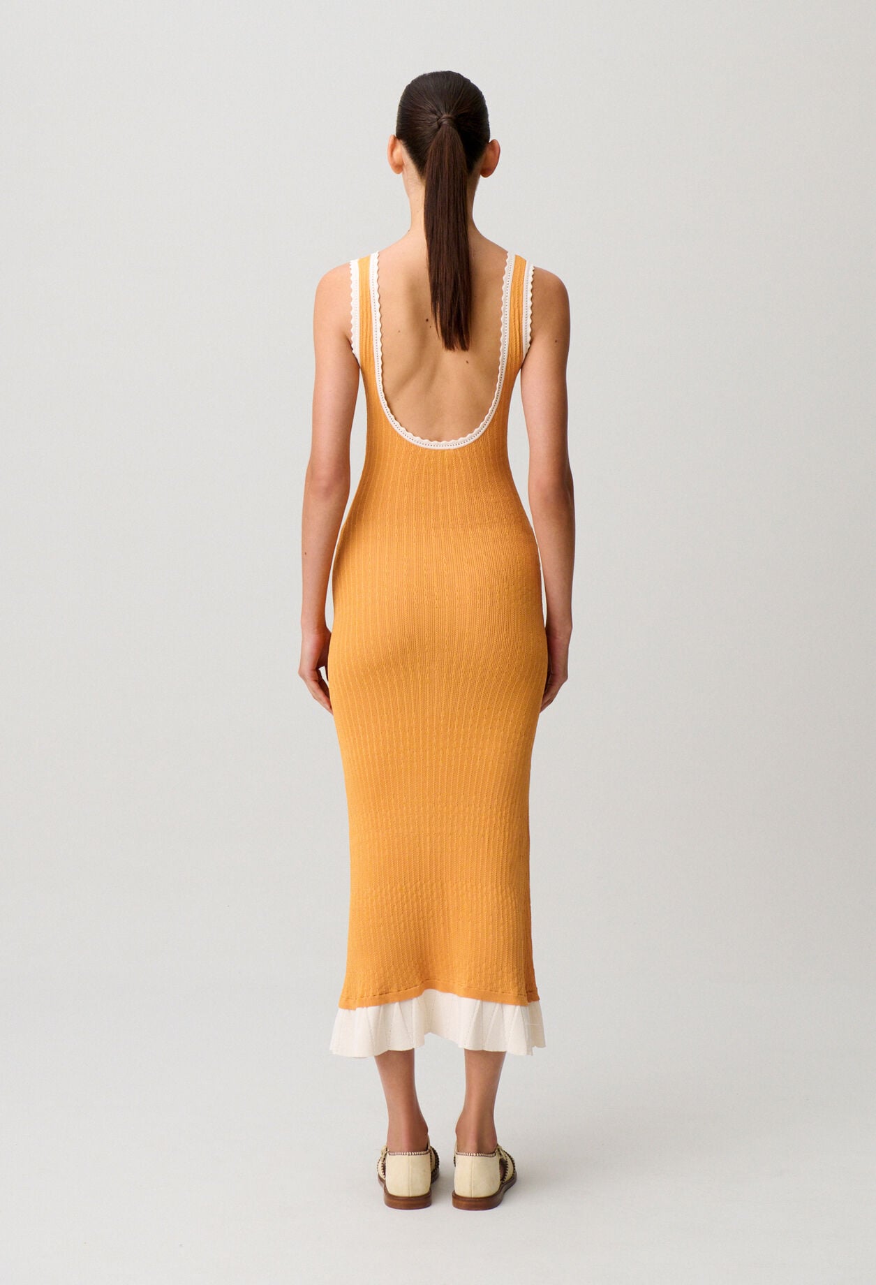 Langes Strickkleid