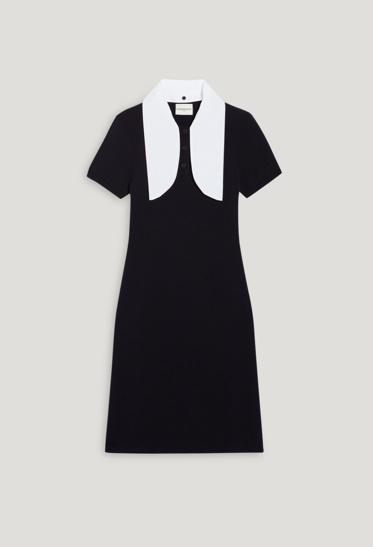 Kurzes Strickkleid Marineblau