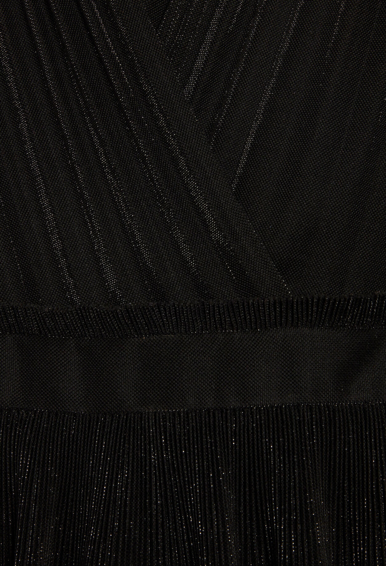Kurzes plissiertes Kleid schwarz