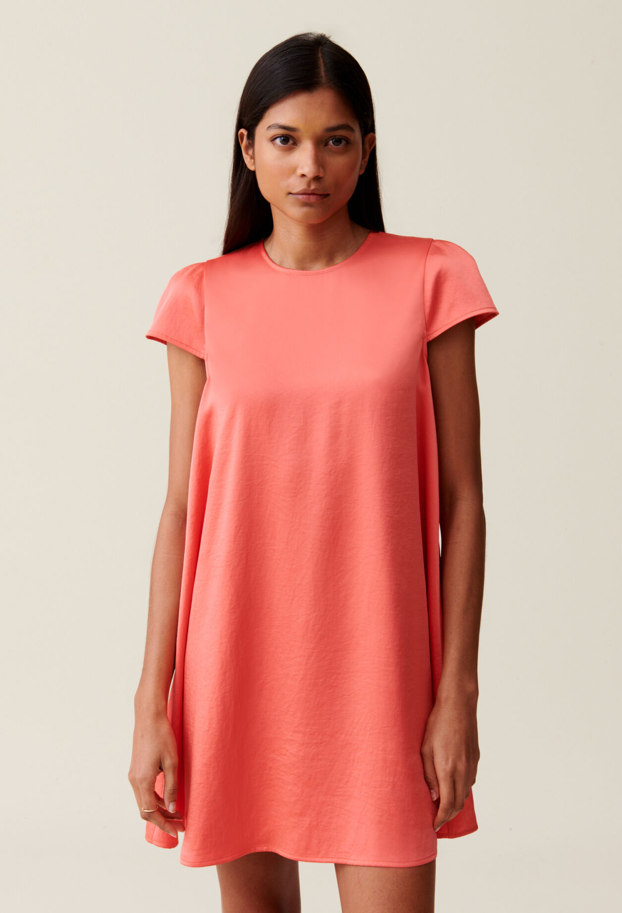 Kurzes Babydoll-Kleid Mandarine