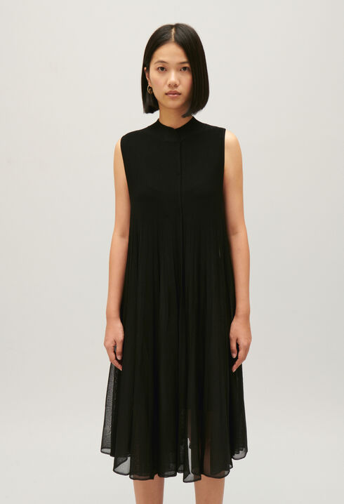 Langes Strickkleid