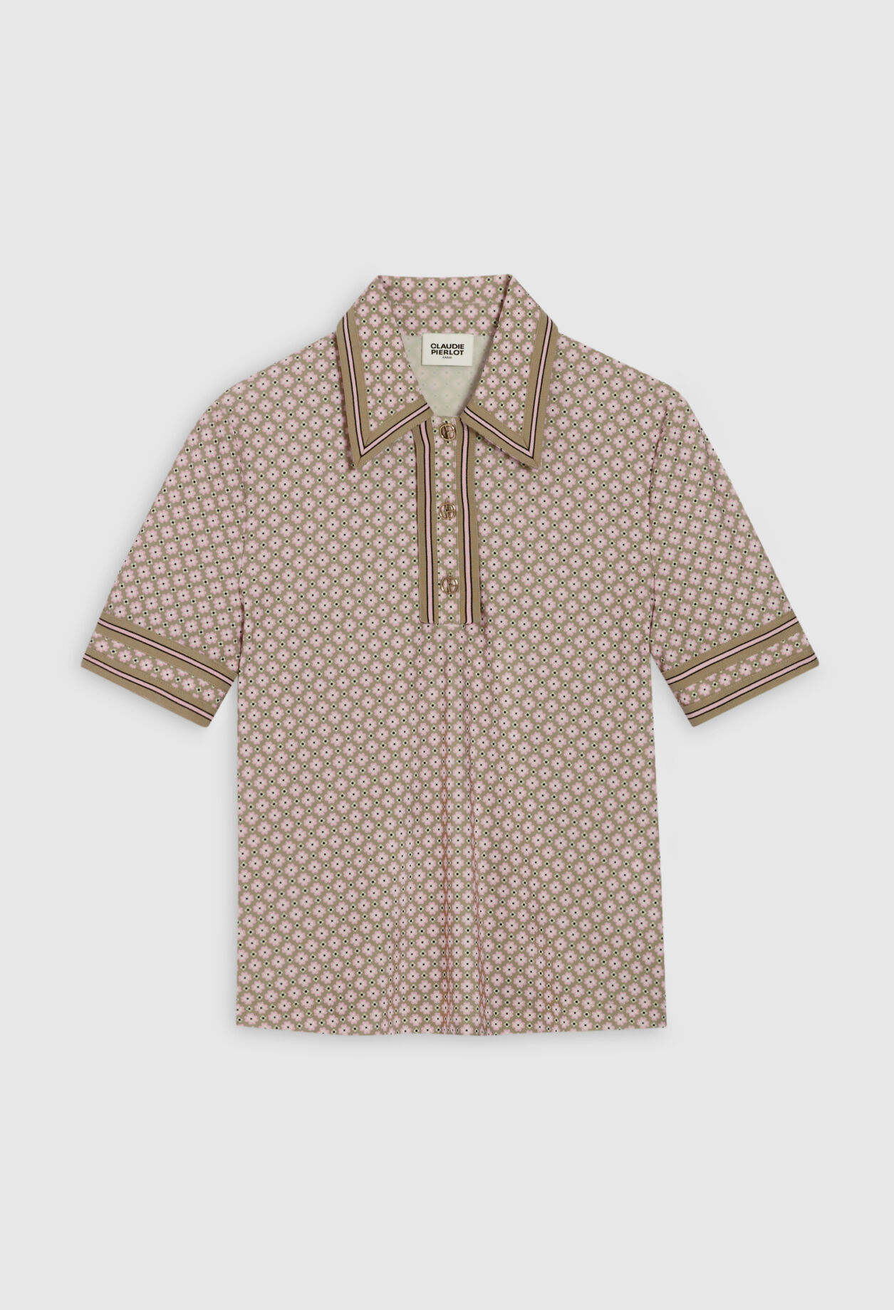Kurzärmeliges Polo-Shirt, rosa