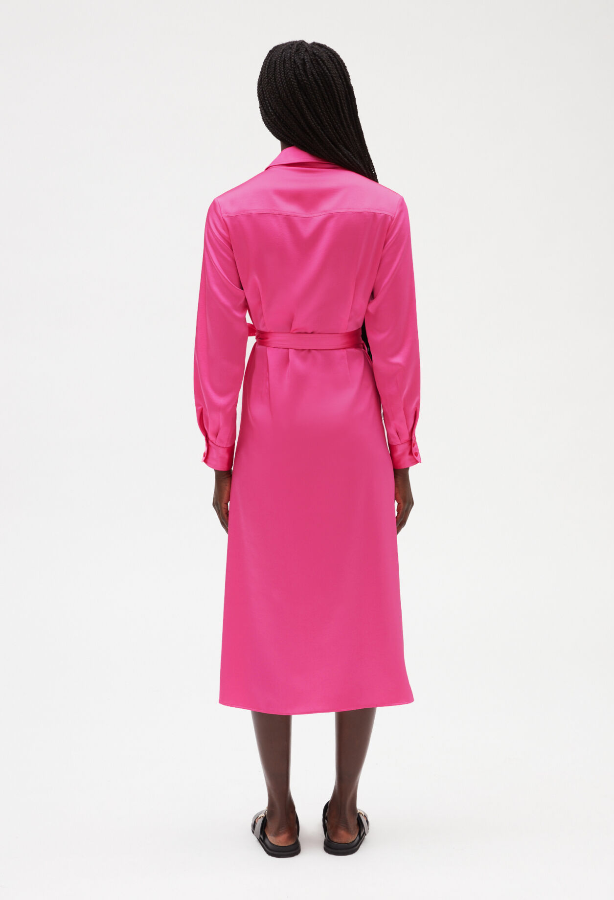 Halblanges Wickelkleid, rosa 
