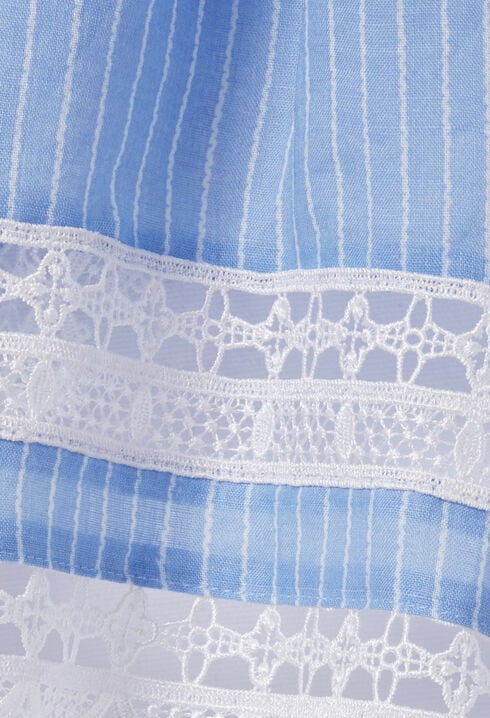 Gestreifte Shorts mit Spitze
