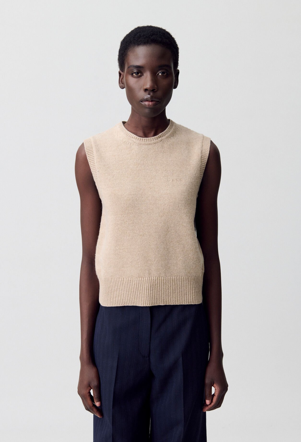 Ärmelloser Pullover