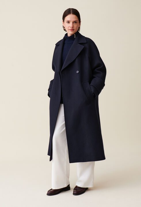 Wollmantel im Trenchcoat-Stil