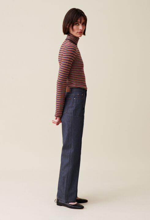 Strickpullover mit Rollkragen 