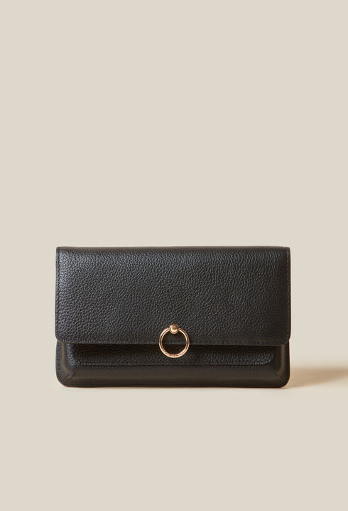 Große Tasche aus genarbtem Leder