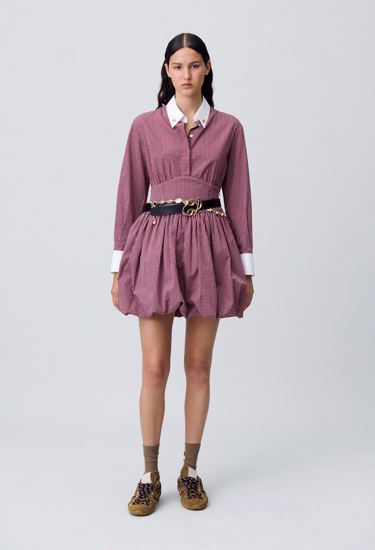 Kurzes Kleid mit Karomuster