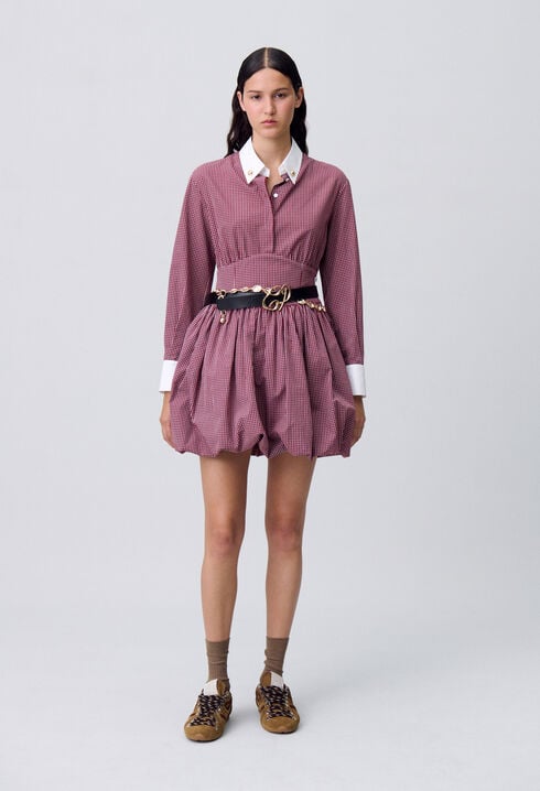 Kurzes Kleid mit Karomuster