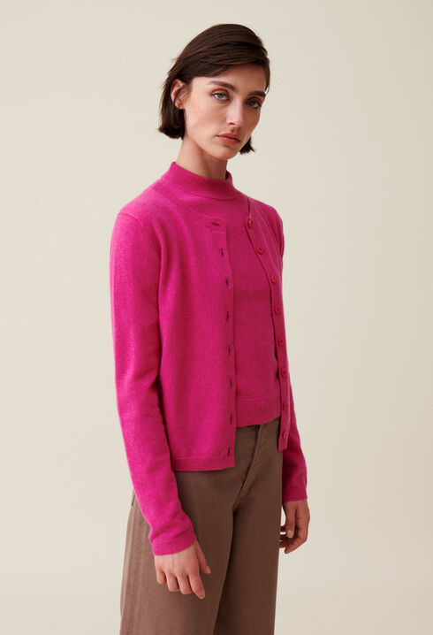 Wollcardigan mit CP-Stickerei