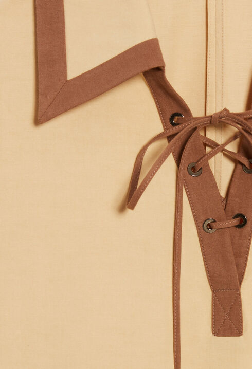 Kurzes Schnürkleid Beige