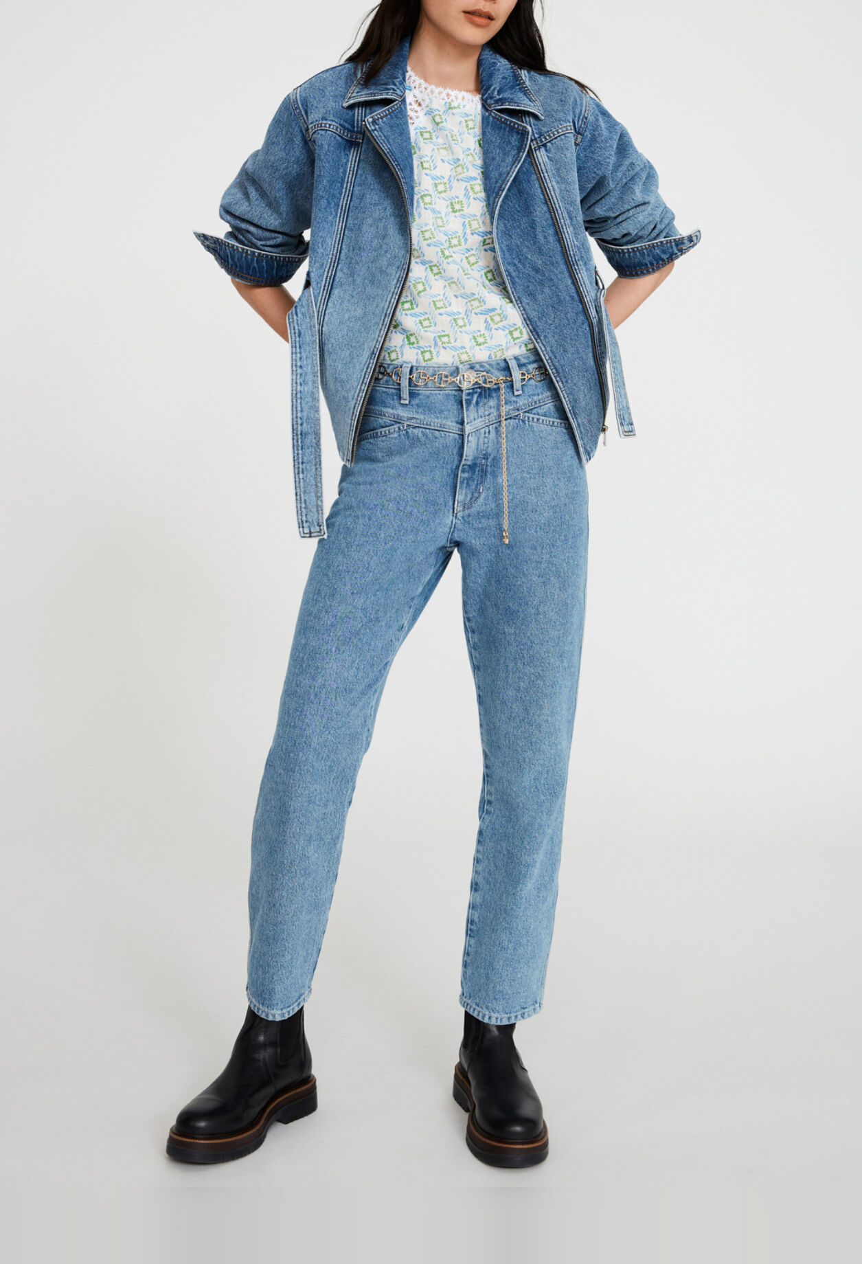 Jeans mit hoher Taille
