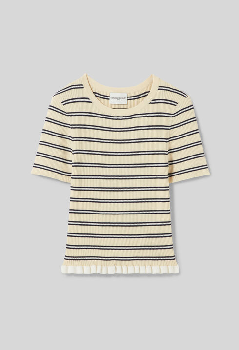 Gestreiftes Top mit Volants