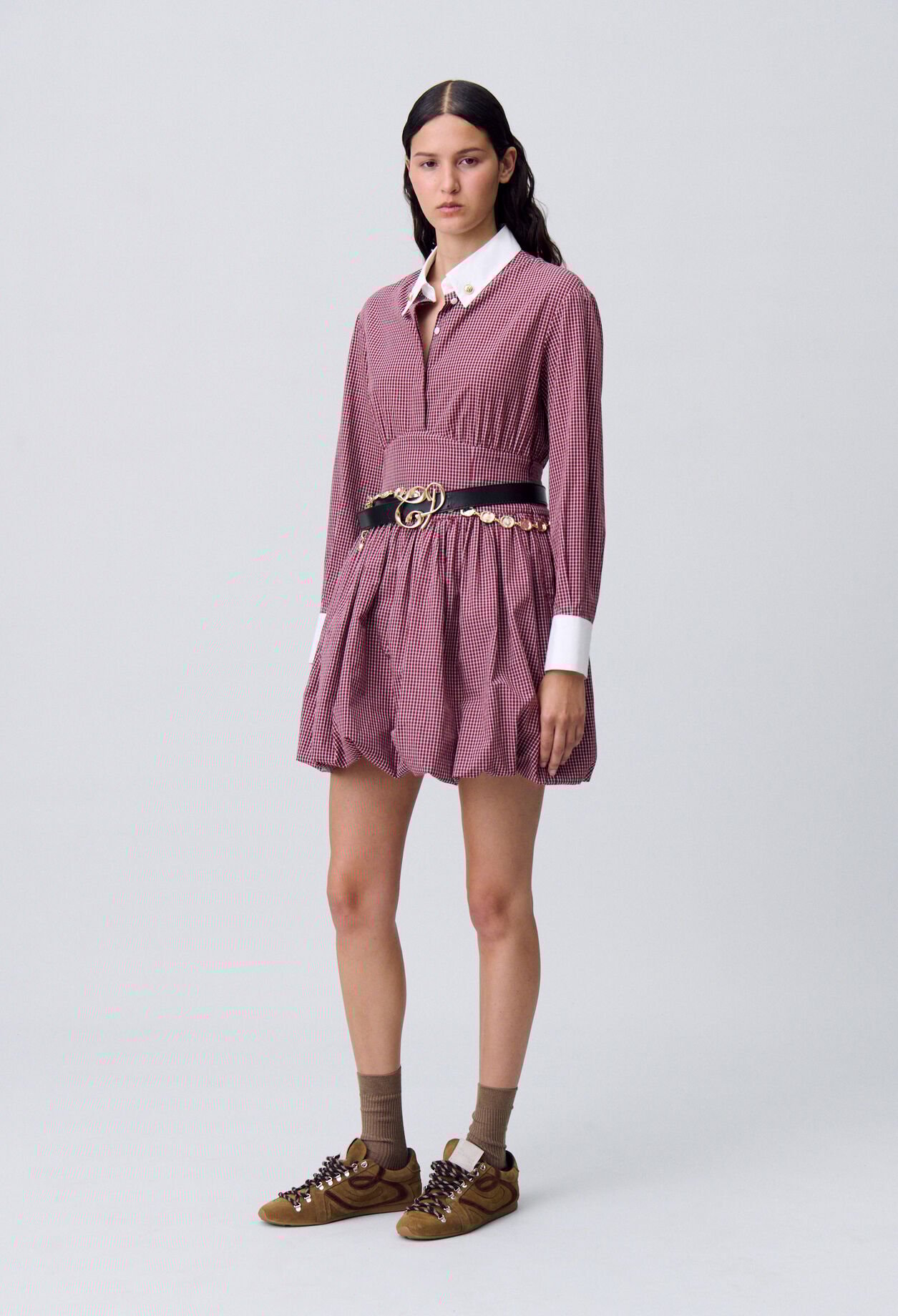 Kurzes Kleid mit Karomuster