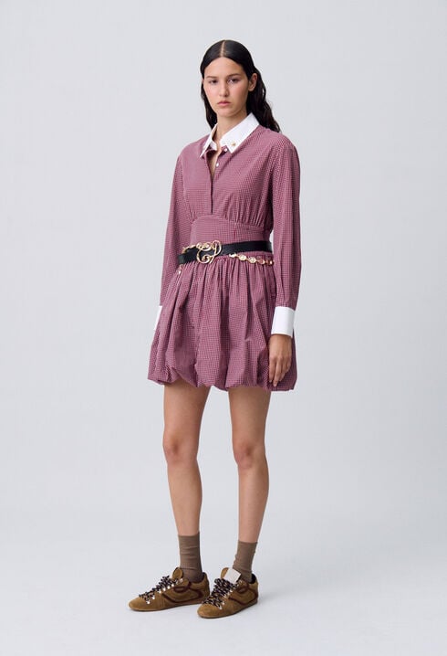 Kurzes Kleid mit Karomuster