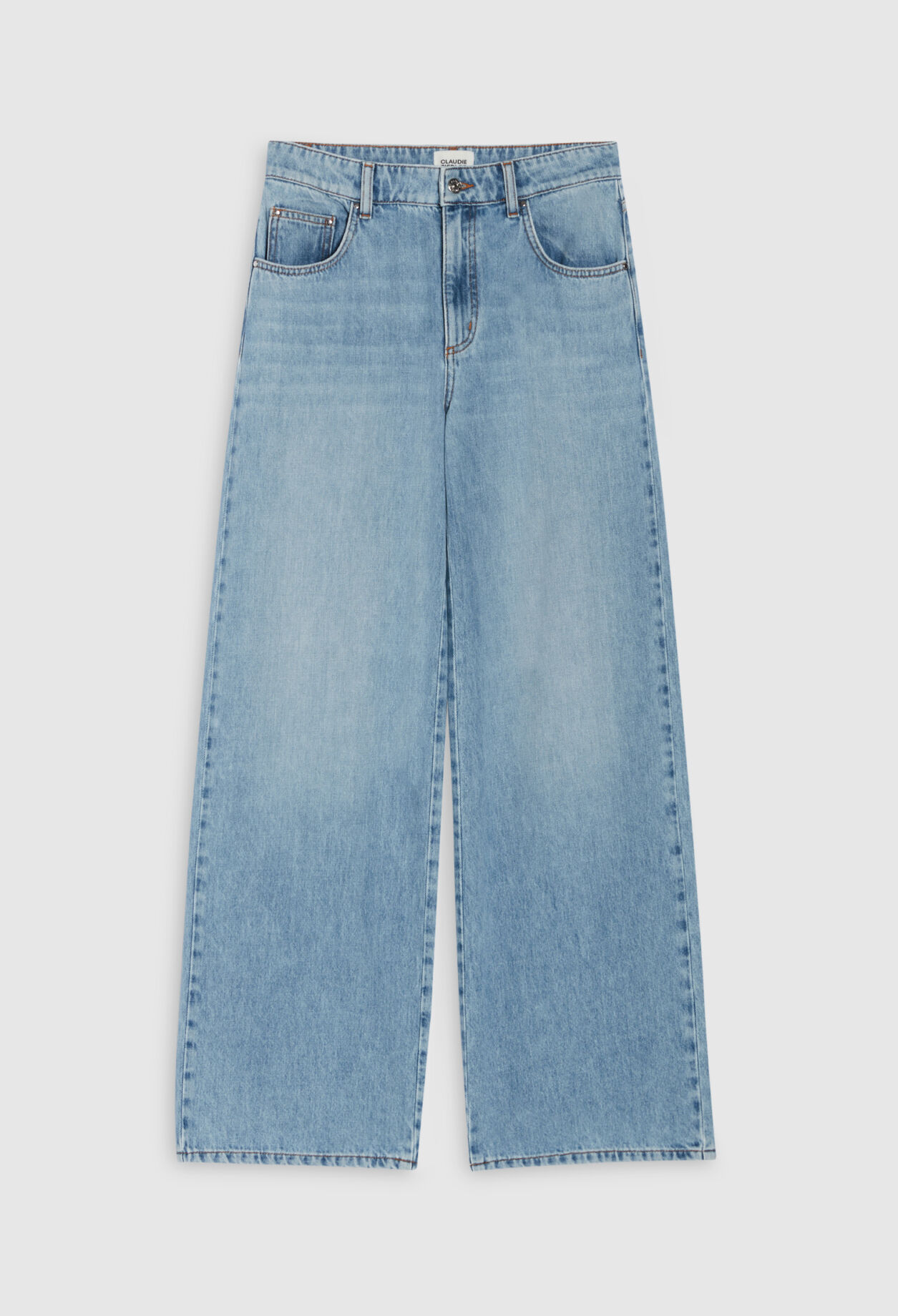 Ausgewaschene weite Jeans