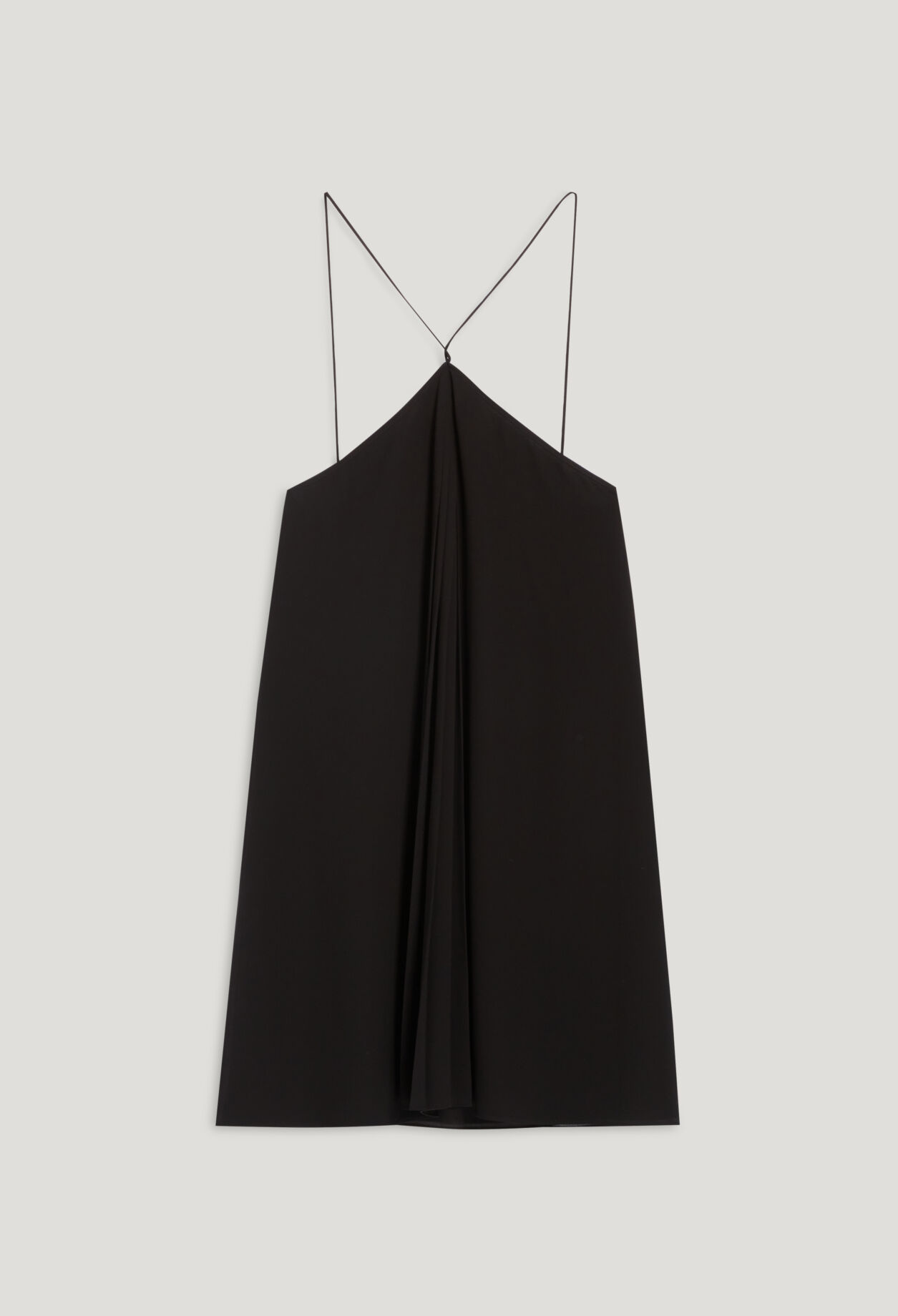 Plissiertes, kurzes Kleid Schwarz