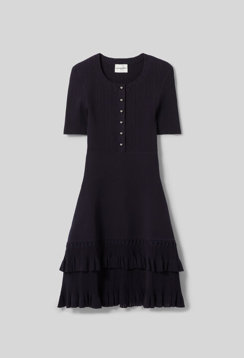 Tailliertes Strickkleid