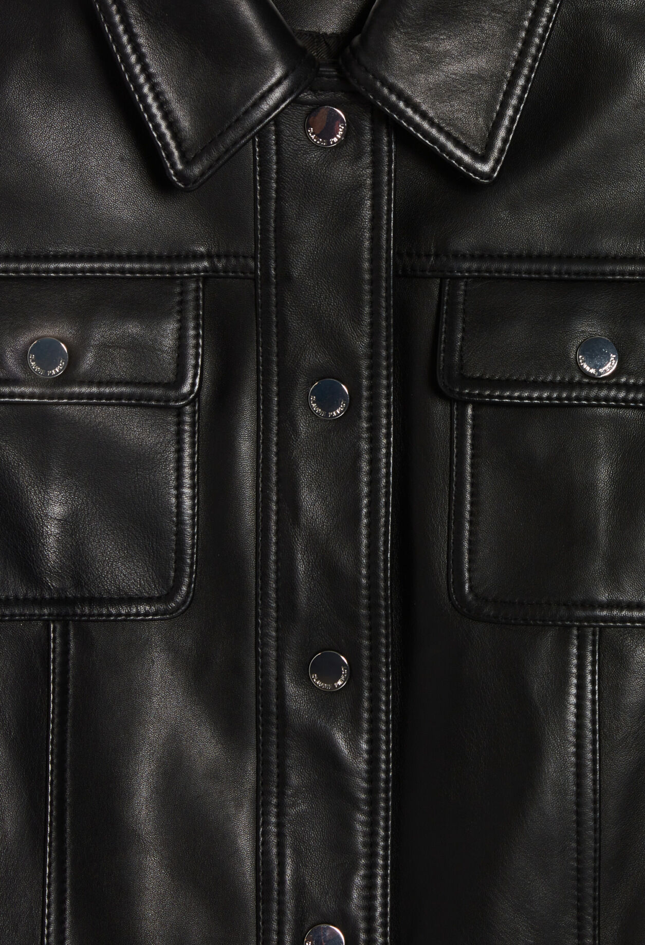 Lederblouson, schwarz