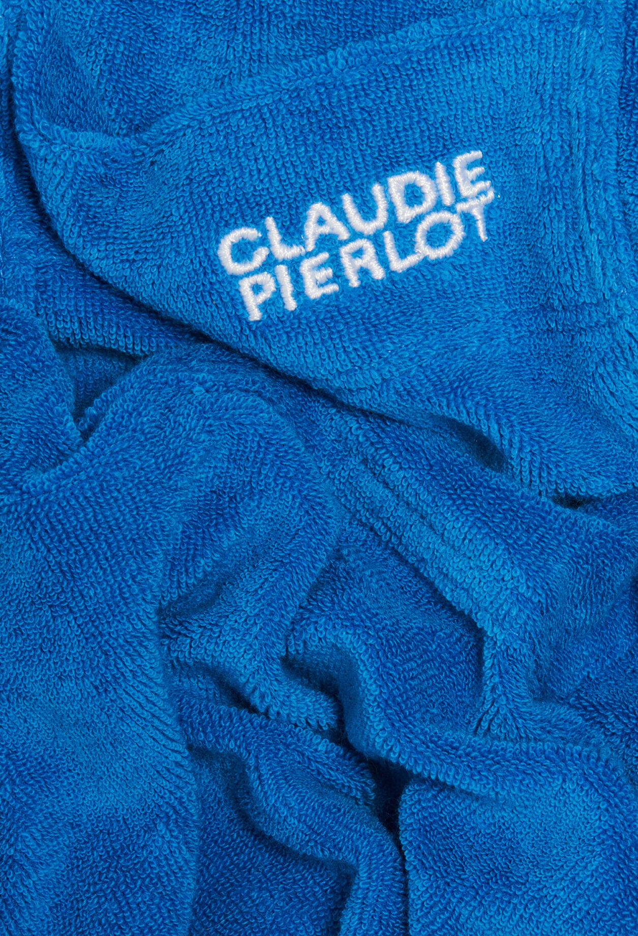 Hemdbluse aus Frotteestoff, blau