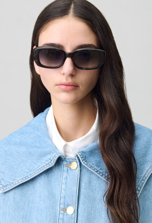 Rechteckige Sonnenbrille