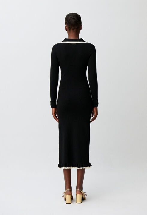 Langes Strickkleid
