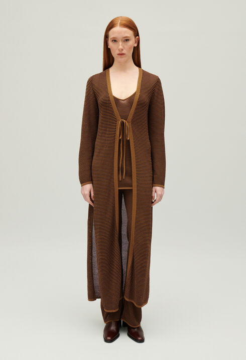 Hose mit Streifen-Design Braun