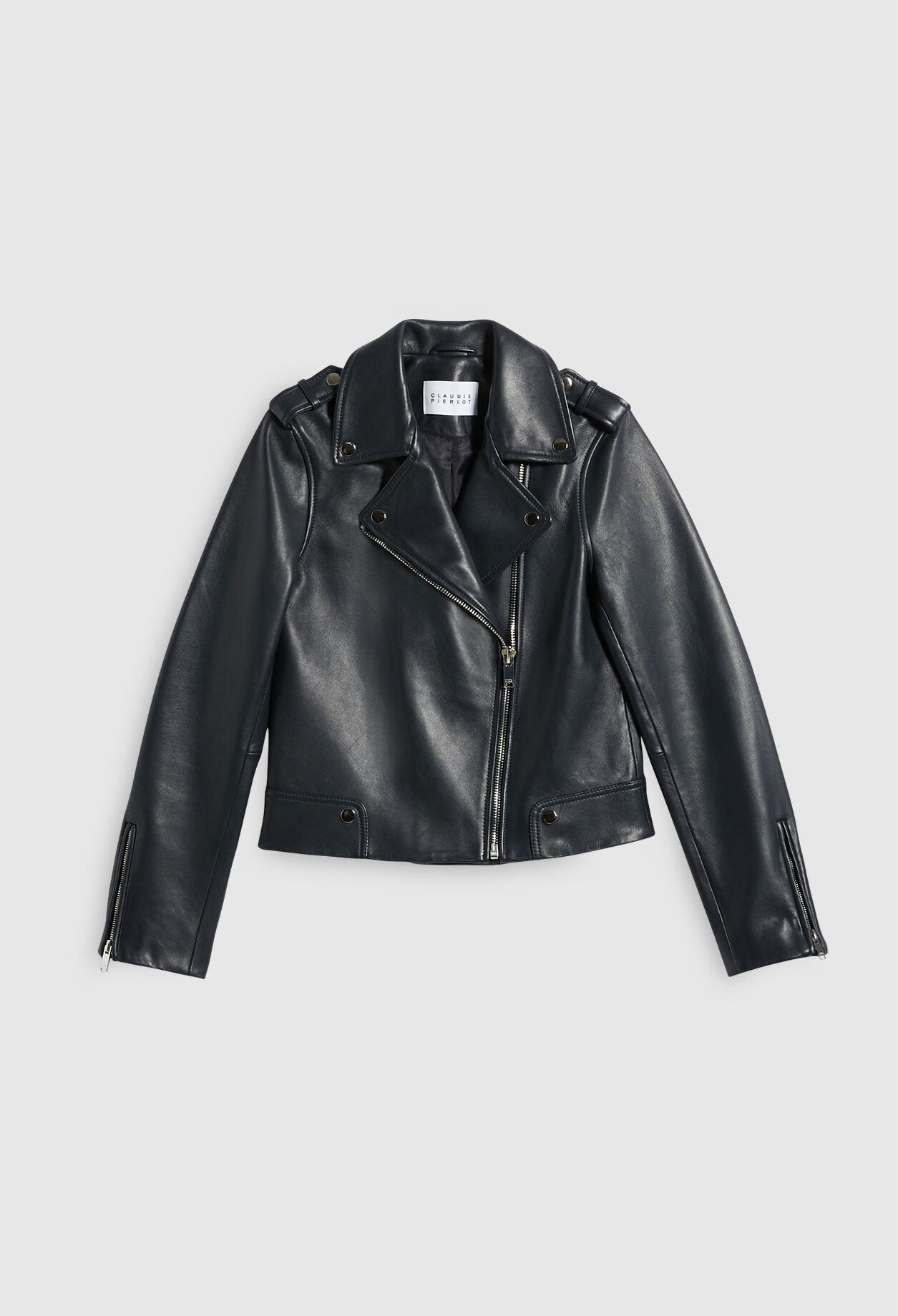 Blouson mit Reißverschluss aus Öko-Leder