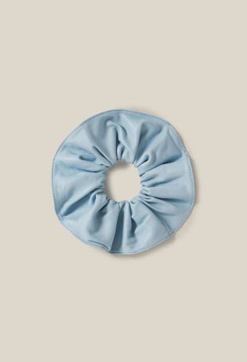 Leder-Scrunchie mit Ziernaht