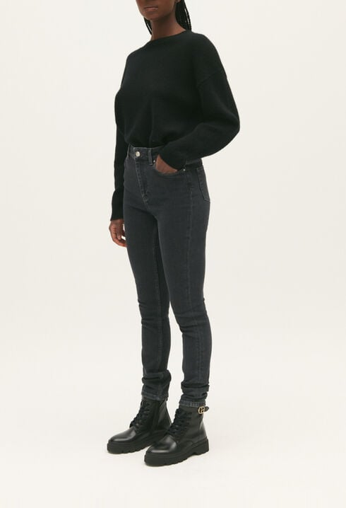 Anthrazitgraue Skinny-Jeans