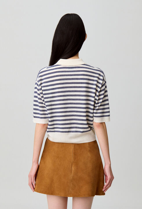 Gestreiftes Strickpolo