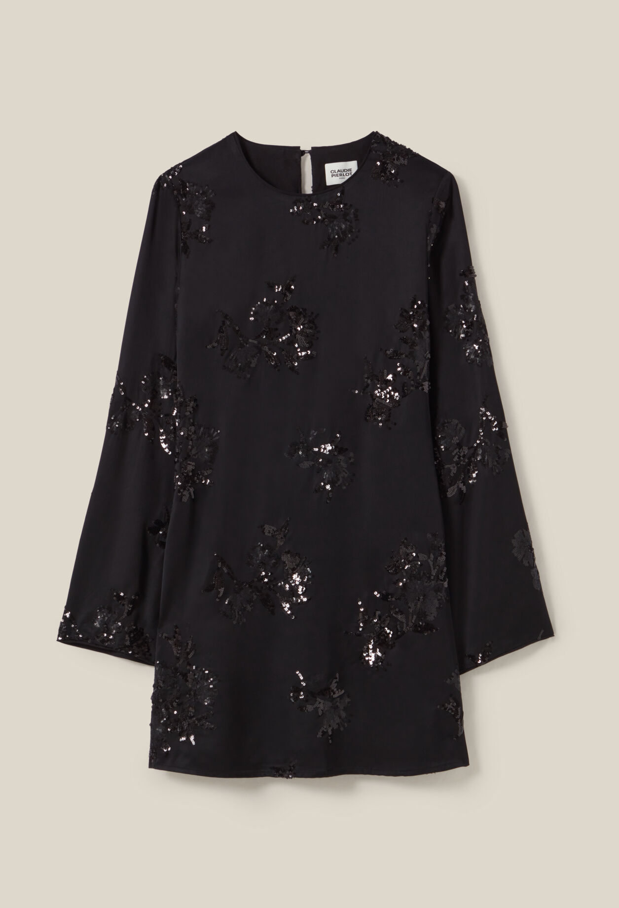 Schwarzes kurzes Kleid Pailletten