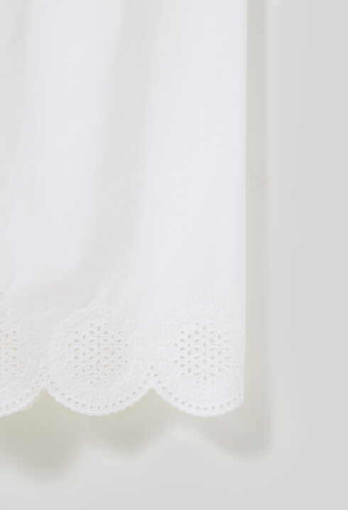 Weite, leichte Hose mit Stickerei
