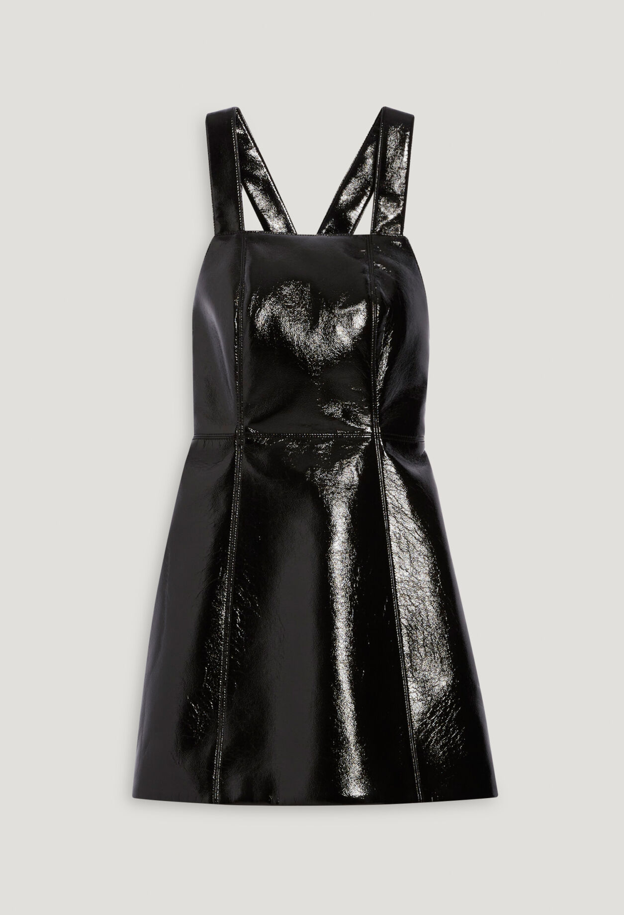 Kurzes Vinylkleid schwarz