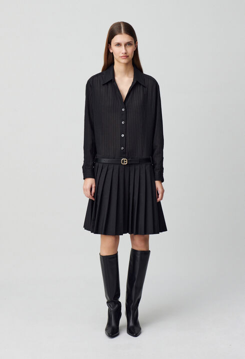 Gestreiftes Zweiteiler-Kleid